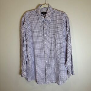 XMI Men's Large Plaid Button Down Shirt Long Sleeve Dress Casual